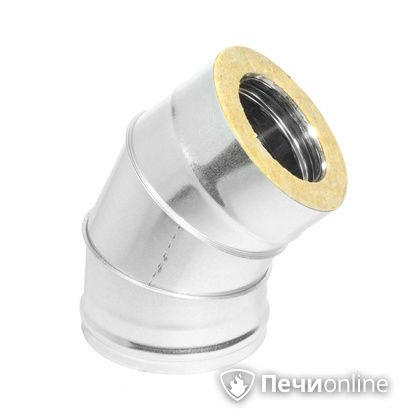Колено 135° (45°) Теплов и Сухов Отвод Термо 45* ОТ-Р 430-0.5/оцинковка D120/180 в Тобольске