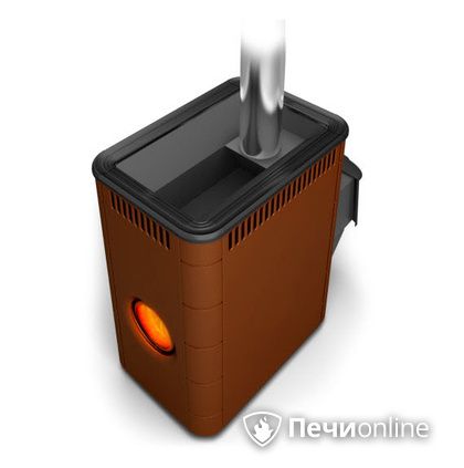 Дровяная банная печь TMF  Аврора Inox ДА Иллюминатор терракота  в Тобольске
