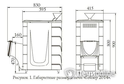 Дровяная печь-каменка TMF Гейзер 2014 Inox ДН КТК ЗК антрацит в Тобольске