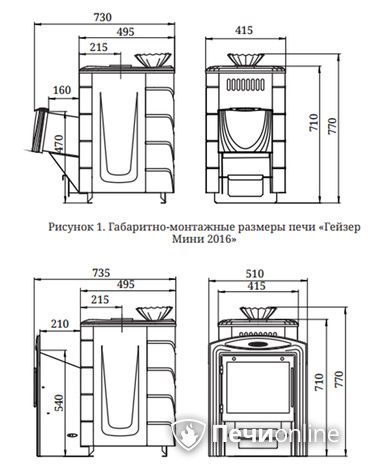 Дровяная печь-каменка TMF Гейзер Мини 2016 Inox ДН ЗК ТО антрацит в Тобольске