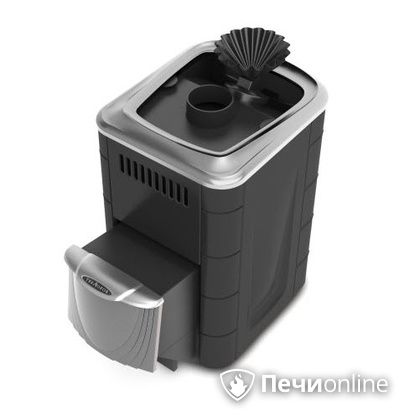 Дровяная банная печь TMF Гейзер Мини 2016 Carbon закрытая каменка нержавеющая дверь антрацит в Тобольске