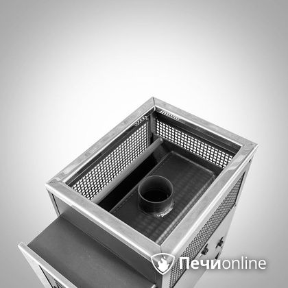 Дровяная банная печь Радуга ПБ-21 (встроенный теплообменник) 6 мм прочистная дверца в Тобольске