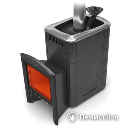 Дровяная банная печь TMF Гейзер 2014 Carbon Витра антрацит в Тобольске